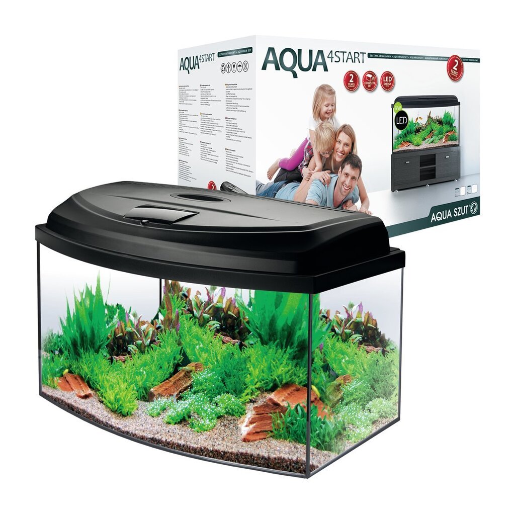 Aqua Szut akvariumo rinkinys Aqua4Start 60 Oval цена и информация | Akvariumai ir jų įranga | pigu.lt