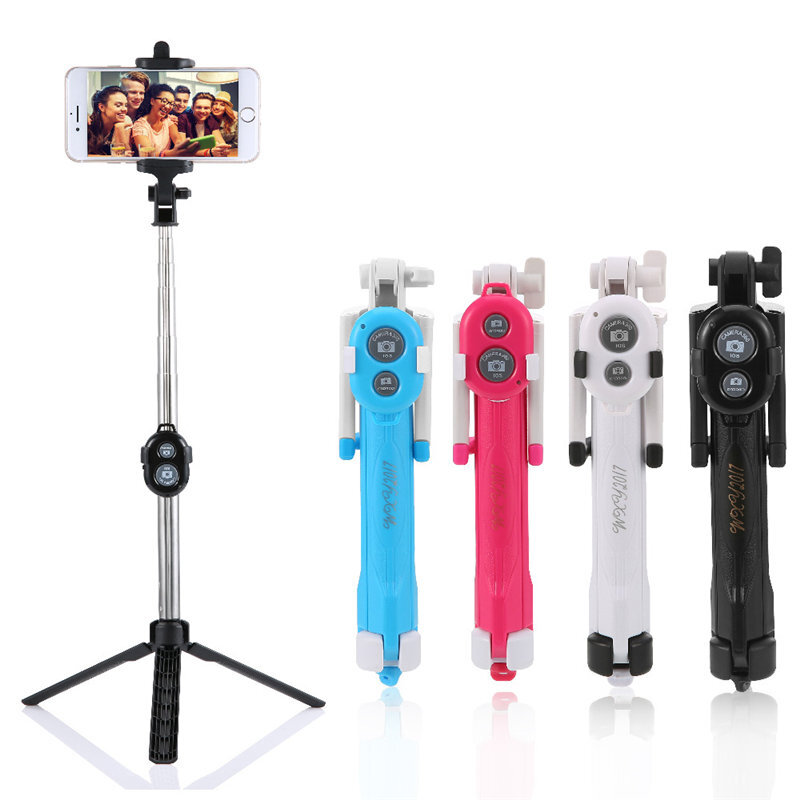 Asmenukių lazda - trikojis su Bluetooth valdymo pulteliu LKS-01 Juoda kaina ir informacija | Asmenukių lazdos (selfie sticks) | pigu.lt