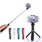 Asmenukių lazda - trikojis su Bluetooth valdymo pulteliu LKS-02 Juoda kaina ir informacija | Asmenukių lazdos (selfie sticks) | pigu.lt