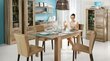 Išskleidžiamas stalas EST45, šviesiai rudas kaina ir informacija | Virtuvės ir valgomojo stalai, staliukai | pigu.lt
