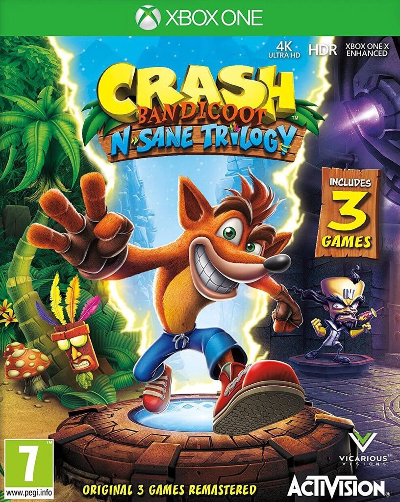 Žaidimas Crash Bandicoot N. Sane Trilogy, Xbox One цена и информация | Kompiuteriniai žaidimai | pigu.lt