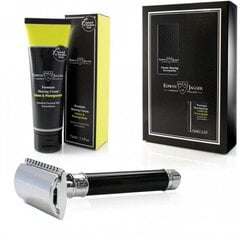 Комплект для бритья с двухсторонней бритвой DE86BL Edwin Jagger для мужчин цена и информация | Косметика и средства для бритья | pigu.lt