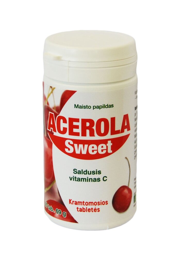 Maisto papildas saldusis Vitaminas C Hankintatukku Acerola Sweet, 90 tablečių kaina ir informacija | Vitaminai, maisto papildai, preparatai gerai savijautai | pigu.lt