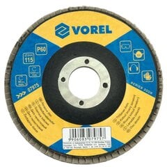 Шлифовальный круг Vorel Flap P-60 125x22 мм (07985) цена и информация | Механические инструменты | pigu.lt