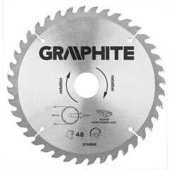 Pjovimo diskas Graphite 190x30mm 40 zębów 57H670 kaina ir informacija | Pjūklai, pjovimo staklės | pigu.lt