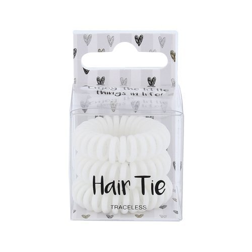 Plaukų gumytės 2K Hair Tie 3 vnt., White kaina ir informacija | Plaukų aksesuarai | pigu.lt