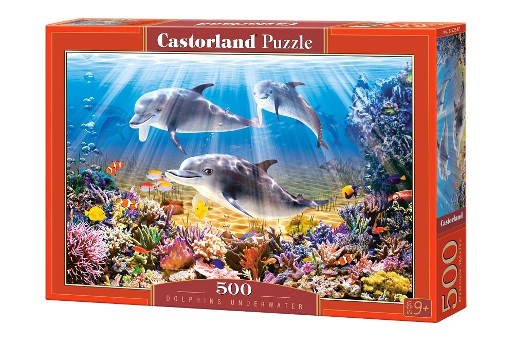 Dėlionė Dolphins Underwater Castorland, 500 d. kaina ir informacija | Dėlionės (puzzle) | pigu.lt