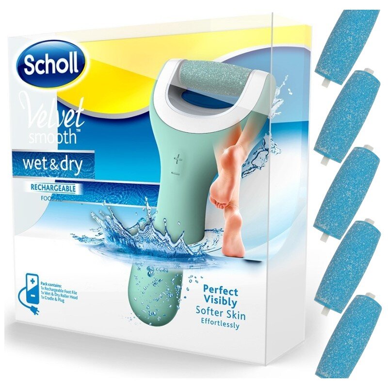 Scholl Velvet Smooth Wet-Dry Roll цена и информация | Manikiūro, pedikiūro aparatai | pigu.lt