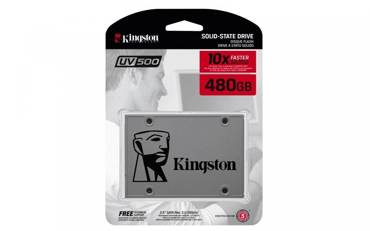 Kingston UV500 480GB SATA3 (SUV500/480G) kaina ir informacija | Vidiniai kietieji diskai (HDD, SSD, Hybrid) | pigu.lt