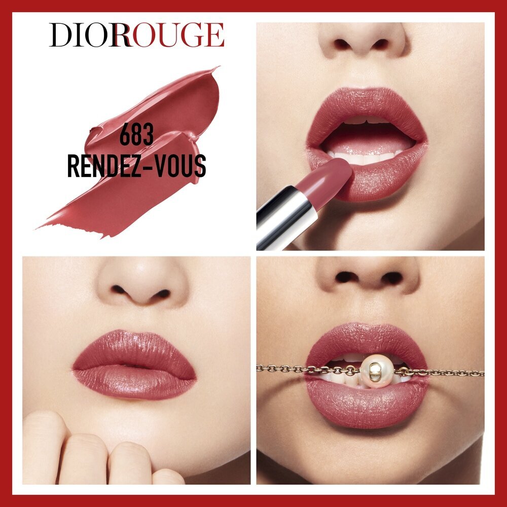 Lūpų dažai Dior Rouge Dior Couture 3,5 g, 683 Rendez-Vous цена и информация | Lūpų dažai, blizgiai, balzamai, vazelinai | pigu.lt