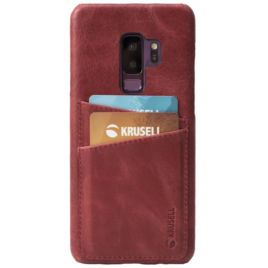 Krusell Sunne 2 Card Cover, skirtas Samsung Galaxy S9+, raudonas цена и информация | Telefono dėklai | pigu.lt