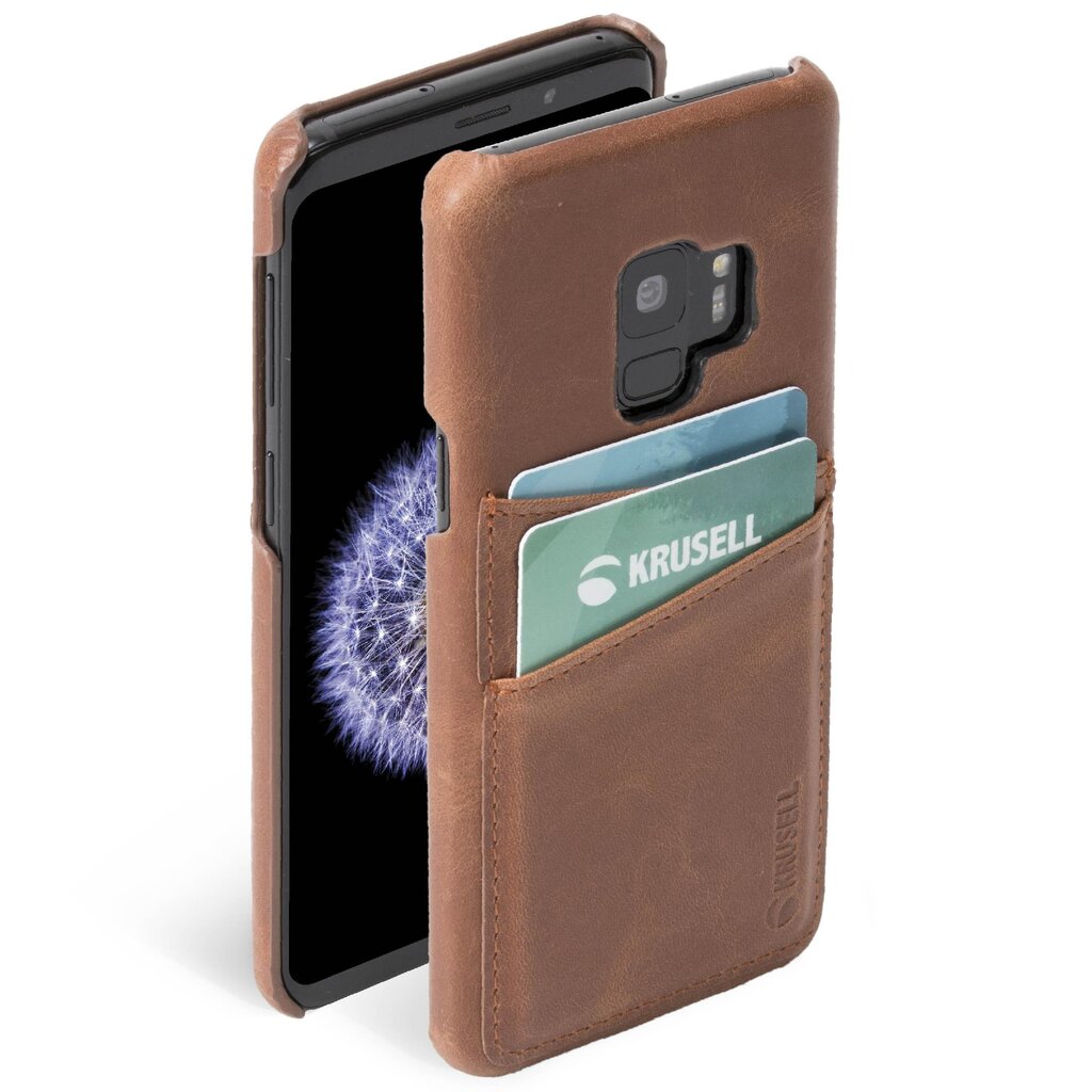 Krusell Sunne 2 Card Cover, skirtas Samsung Galaxy S9, rudas kaina ir informacija | Telefono dėklai | pigu.lt