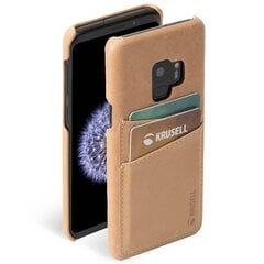 Krusell Sunne 2 Card Cover, skirtas Samsung Galaxy S9, smėlio kaina ir informacija | Telefono dėklai | pigu.lt