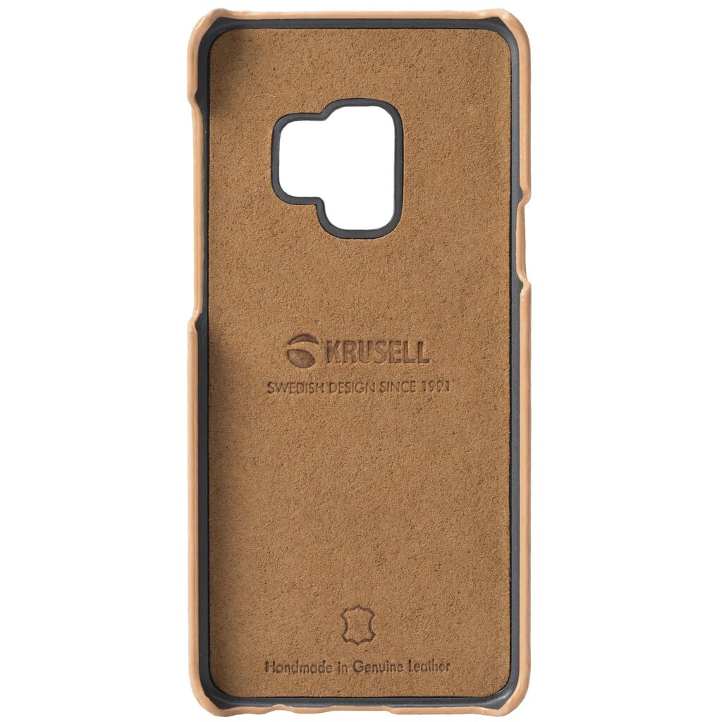 Krusell Sunne 2 Card Cover, skirtas Samsung Galaxy S9, smėlio kaina ir informacija | Telefono dėklai | pigu.lt