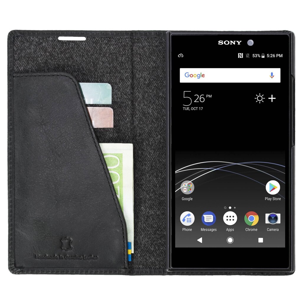 Krusell Sunne 2 Card Foliowallet, skirtas Sony Xperia L2, juodas kaina ir informacija | Telefono dėklai | pigu.lt