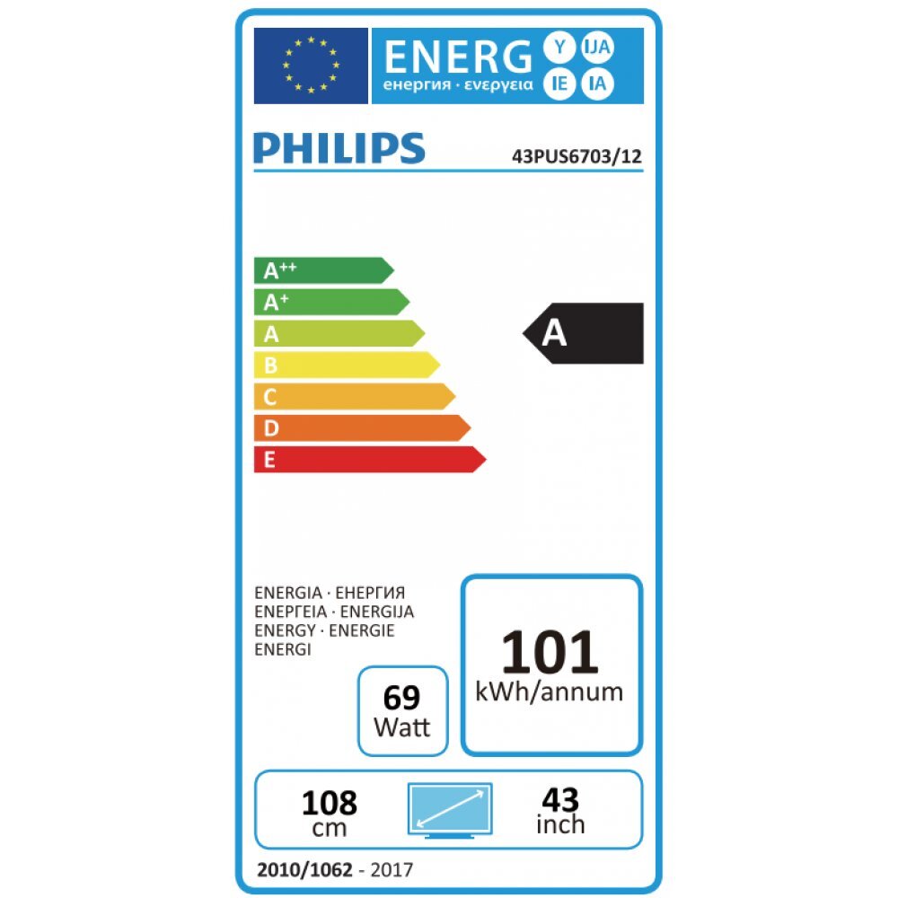 Philips 43PUS6703/12 kaina ir informacija | Televizoriai | pigu.lt