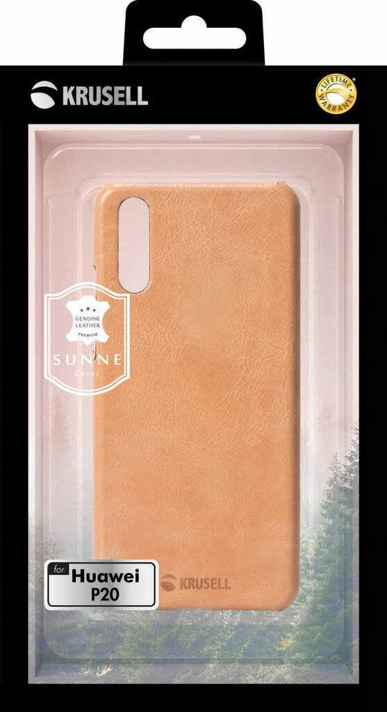 Krusell Sunne Cover, skirtas Huawei P20, smėlio kaina ir informacija | Telefono dėklai | pigu.lt
