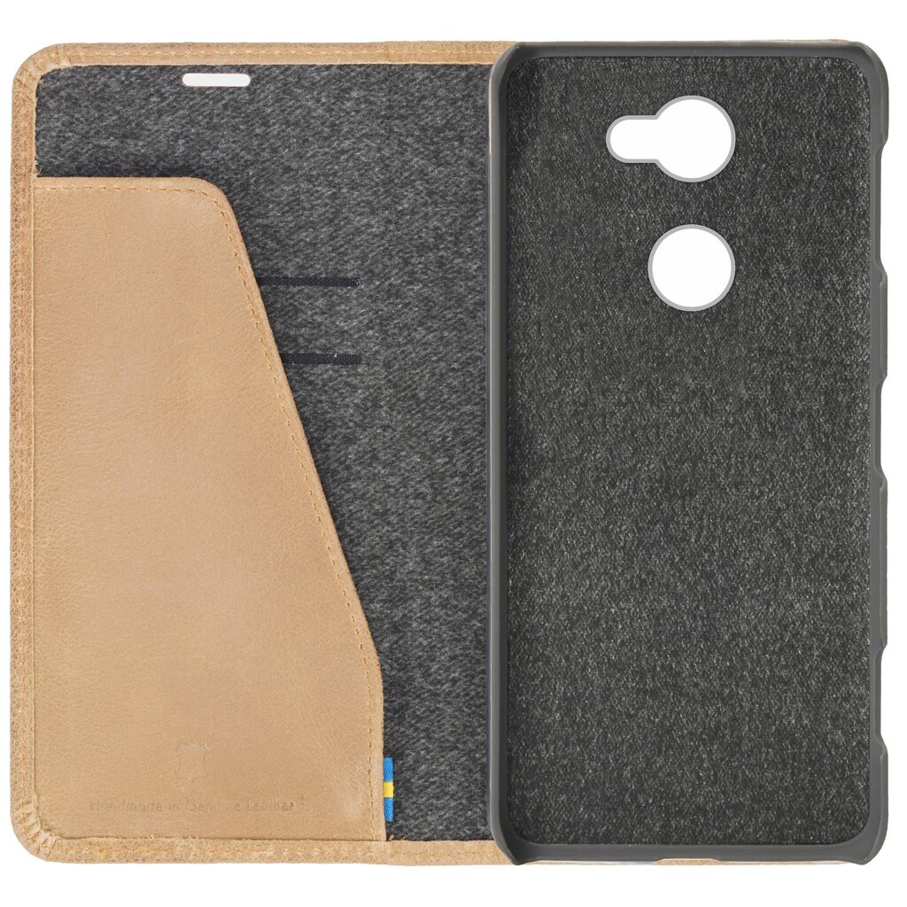 Krusell Sunne 2 Card Foliowallet, skirtas Sony Xperia L2, smėlio kaina ir informacija | Telefono dėklai | pigu.lt