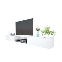 TV staliukas Larka 300 cm, baltas kaina ir informacija | TV staliukai | pigu.lt