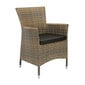 Lauko fotelis Wicker-1, rudas цена и информация | Lauko kėdės, foteliai, pufai | pigu.lt