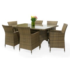 Стул WICKER-1 61x58xH86cм, капучино цена и информация | Садовые стулья, кресла, пуфы | pigu.lt