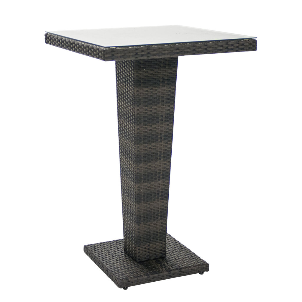 Lauko staliukas Wicker 66x66 cm, rudas kaina ir informacija | Lauko stalai, staliukai | pigu.lt