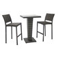 Lauko staliukas Wicker 66x66 cm, rudas kaina ir informacija | Lauko stalai, staliukai | pigu.lt