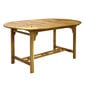 Išskleidžiamas medinis stalas Finlay, 195x72 cm, rudas kaina ir informacija | Lauko stalai, staliukai | pigu.lt