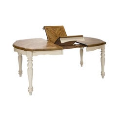 Раздвижной стол Lily, коричневый/белый цена и информация | Кухонные и обеденные столы | pigu.lt