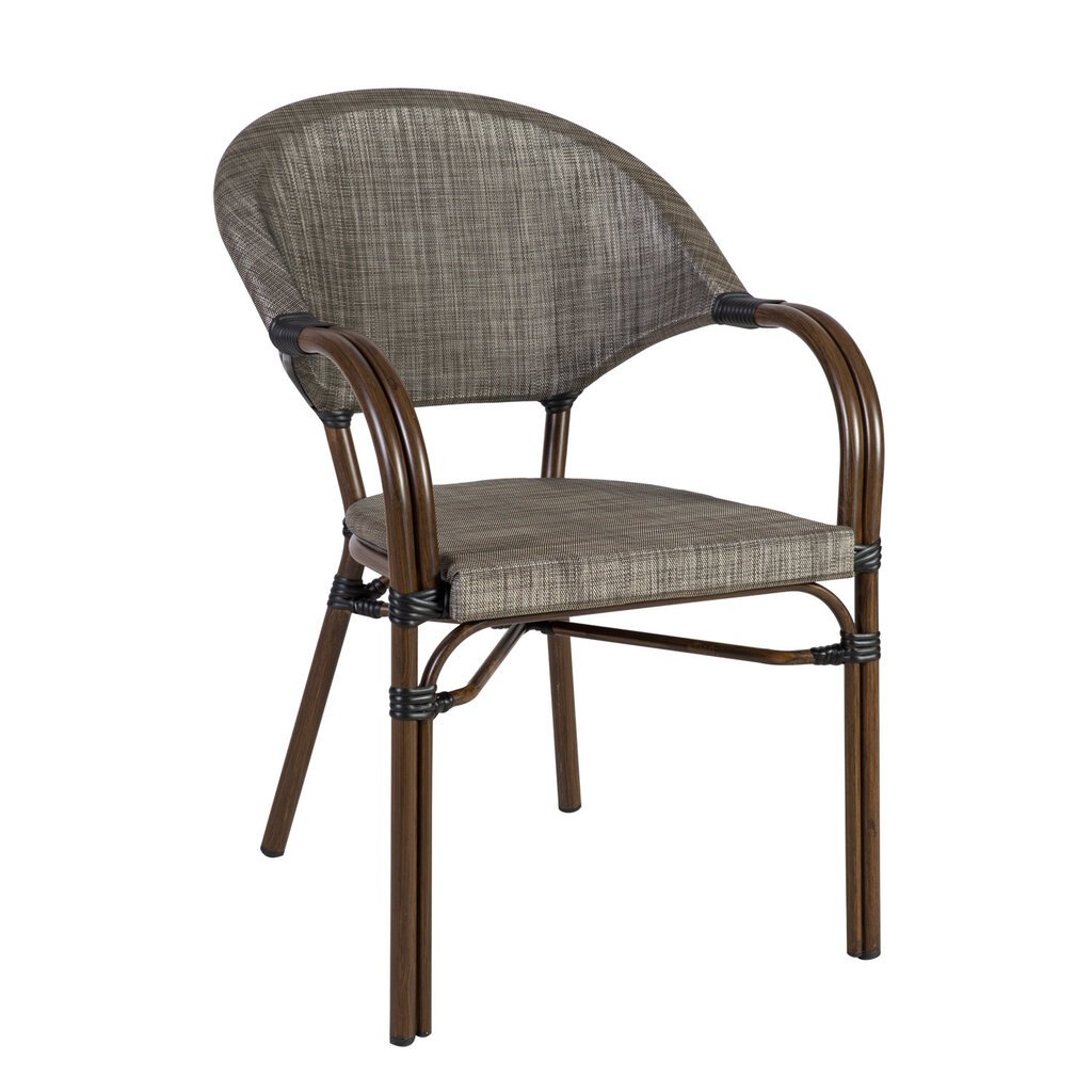 Kėdė Bambus, ruda kaina ir informacija | Lauko kėdės, foteliai, pufai | pigu.lt