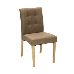 2-jų kėdžių komplektas Enrich, rudas kaina ir informacija | Virtuvės ir valgomojo kėdės | pigu.lt