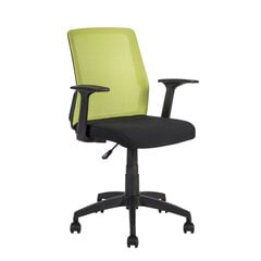 Biuro kėdė Alpha, juoda/žalia kaina ir informacija | Biuro kėdės | pigu.lt