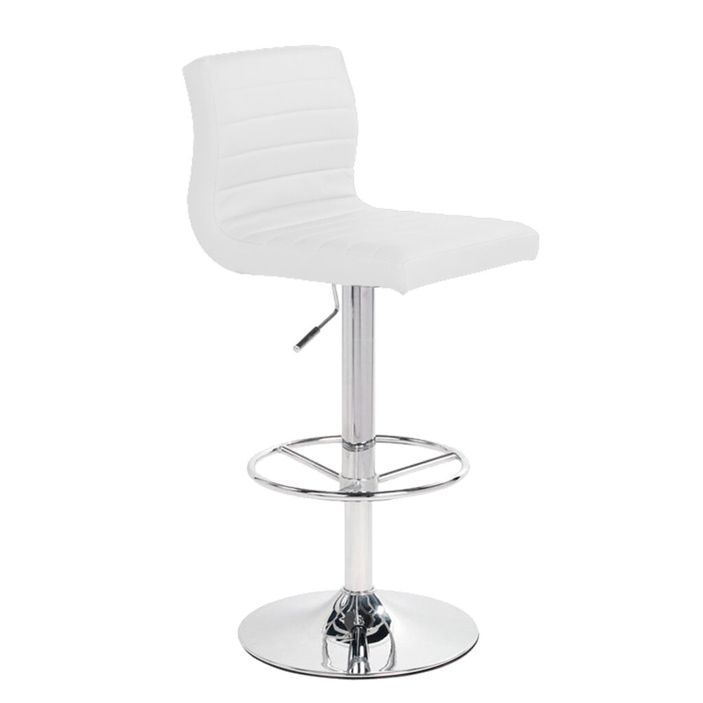 Baro-pusbario kėdė Aura, balta kaina ir informacija | Virtuvės ir valgomojo kėdės | pigu.lt