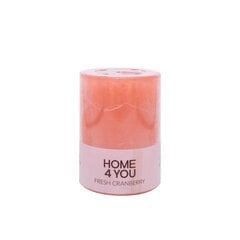 Свеча FRESH CRANBERRY, D6,8xH9.5 cм, розовая (аромат - клюква) цена и информация | Подсвечники, свечи | pigu.lt