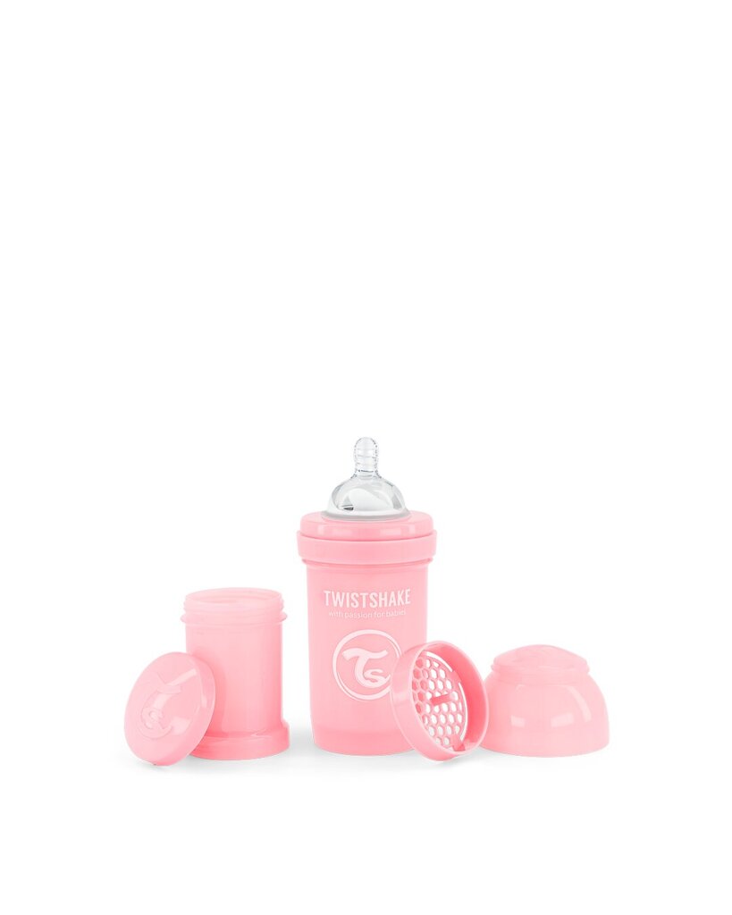 Buteliukas Twistshake Anti-Colic, 180 ml, pastel pink цена и информация | Buteliukai kūdikiams ir jų priedai | pigu.lt