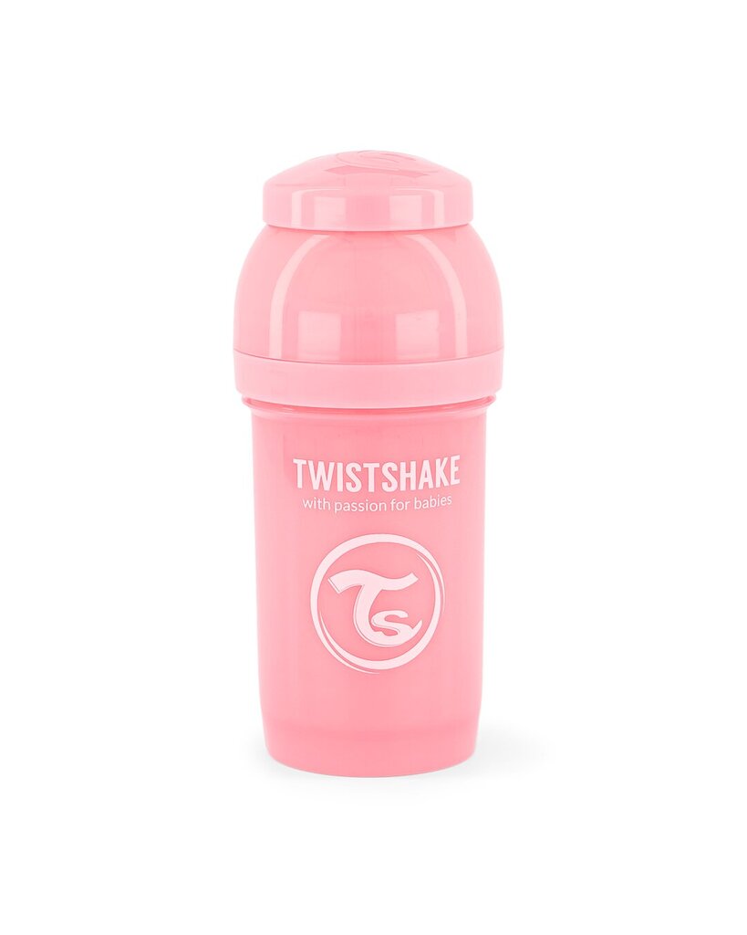 Buteliukas Twistshake Anti-Colic, 180 ml, pastel pink kaina ir informacija | Buteliukai kūdikiams ir jų priedai | pigu.lt