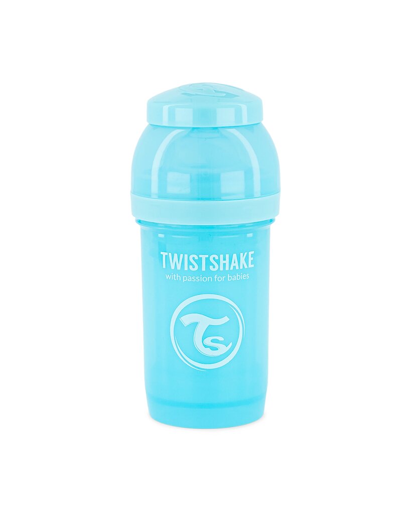 Buteliukas Twistshake Anti-Colic, 180 ml, pastel blue kaina ir informacija | Buteliukai kūdikiams ir jų priedai | pigu.lt