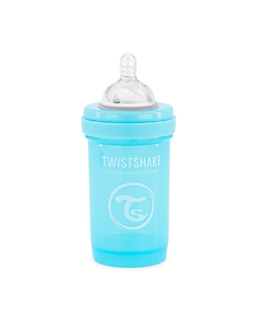 Buteliukas Twistshake Anti-Colic, 180 ml, pastel blue kaina ir informacija | Buteliukai kūdikiams ir jų priedai | pigu.lt