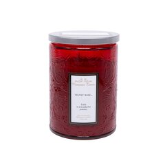 Свеча в стеклянном стакане ROMANTIC TIMES, D8xH11 см, с крышкой, красный (аромат - BLACK POMEGRANATE) цена и информация | Подсвечники, свечи | pigu.lt