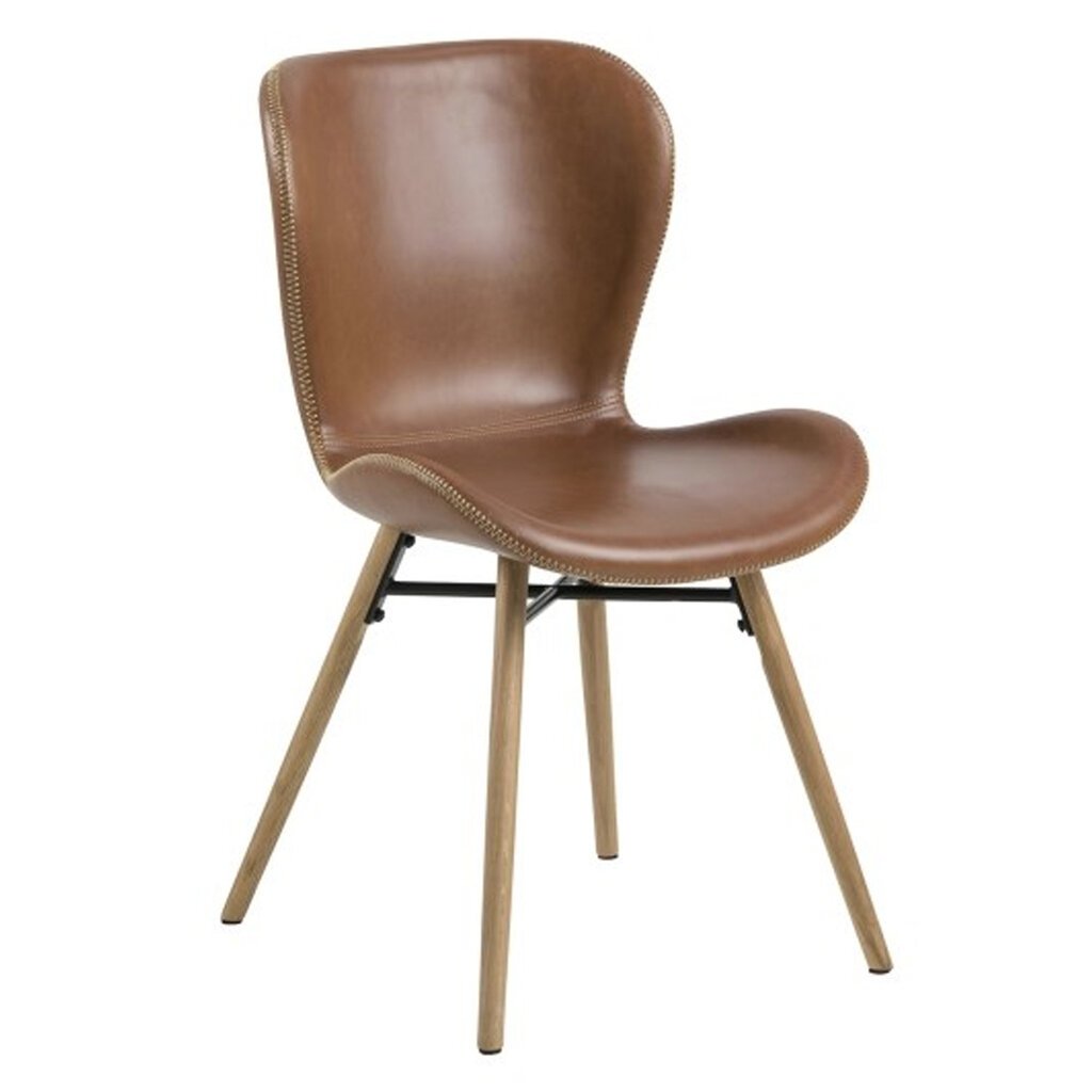 2-jų kėdžių komplektas Batilda, rudas цена и информация | Virtuvės ir valgomojo kėdės | pigu.lt
