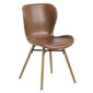 2-jų kėdžių komplektas Batilda, rudas kaina ir informacija | Virtuvės ir valgomojo kėdės | pigu.lt