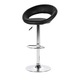 2-jų baro-pusbario kėdžių komplektas Plump, juodas kaina ir informacija | Virtuvės ir valgomojo kėdės | pigu.lt