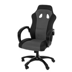 Žaidimų kėdė Actona Race, pilka/juoda kaina ir informacija | Biuro kėdės | pigu.lt