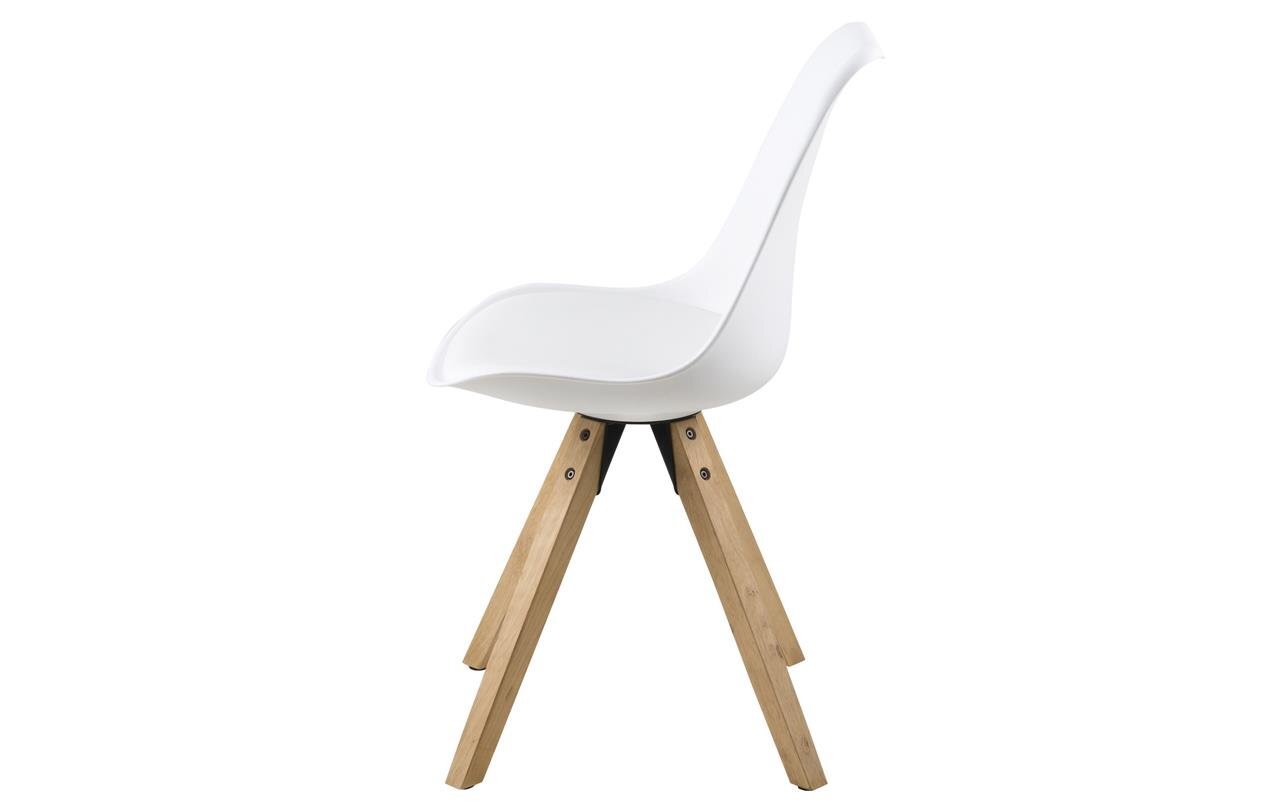 2-jų kėdžių komplektas Dima, baltas kaina ir informacija | Virtuvės ir valgomojo kėdės | pigu.lt