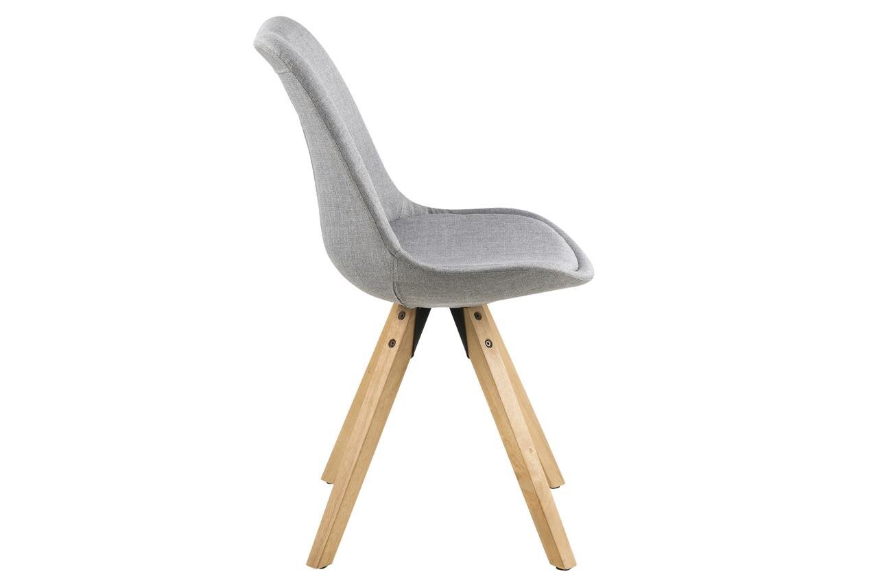 2-jų kėdžių komplektas Dima G, pilkas/rudas kaina ir informacija | Virtuvės ir valgomojo kėdės | pigu.lt