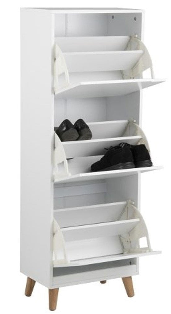 Batų spintelė Mitra, balta kaina ir informacija | Batų spintelės, lentynos ir suolai | pigu.lt