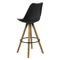 2-jų baro kėdžių komplektas Dima, juodos/ąžuolo spalvos kaina ir informacija | Virtuvės ir valgomojo kėdės | pigu.lt