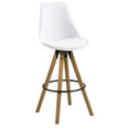 2-jų baro kėdžių komplektas Dima, baltos/ąžuolo spalvos