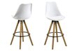 2-jų baro kėdžių komplektas Dima, baltos/ąžuolo spalvos kaina ir informacija | Virtuvės ir valgomojo kėdės | pigu.lt