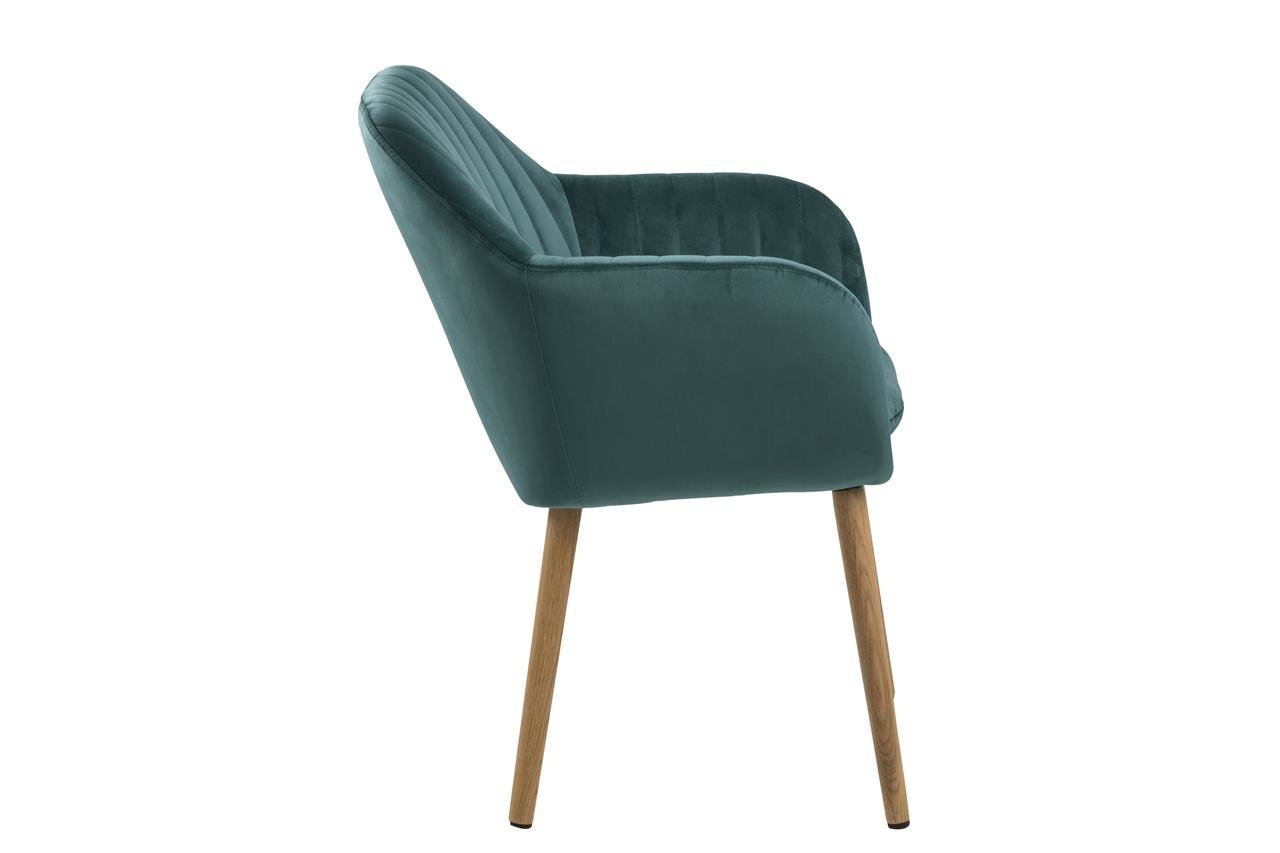 Kėdė Emilia, tamsiai žalia kaina ir informacija | Virtuvės ir valgomojo kėdės | pigu.lt
